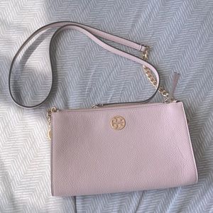 Tory Burch Crossbody- NEW pale pink and gold metal